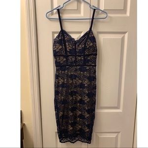 Blue midi dress 3/4 size dress